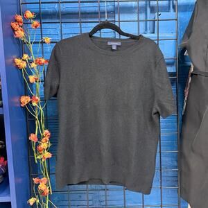 100% cashmere short sleeve sweater